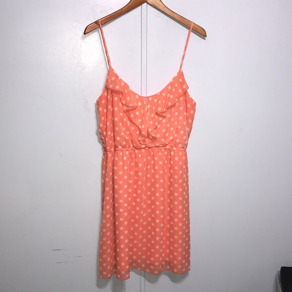 Orange Polka Dot Lightweight Dress